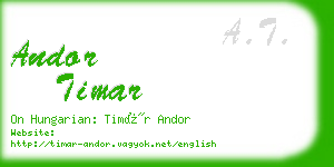 andor timar business card